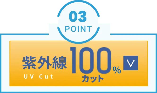 紫外線100%カット